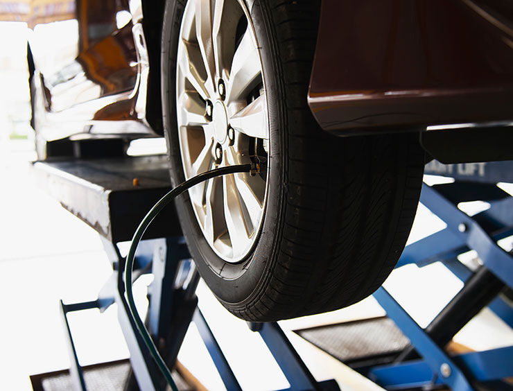 Pression des pneus de voiture