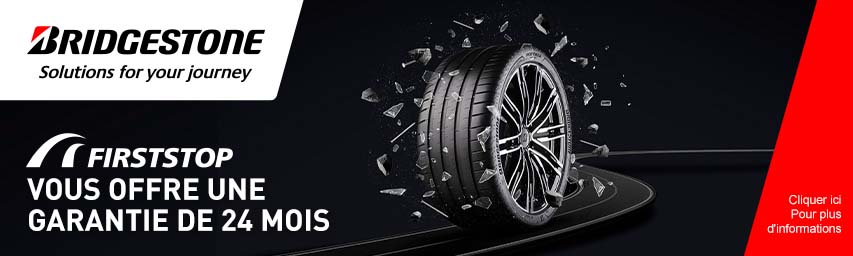 Profitez d’une garantie de 24 mois sur Bridgestone